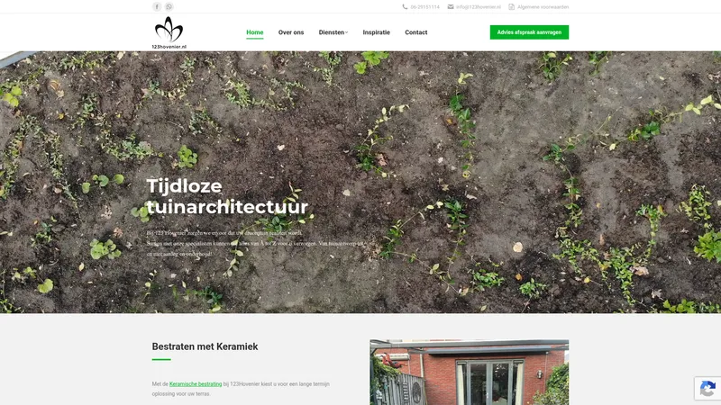 Website van 123 Hovenier Den Bosch