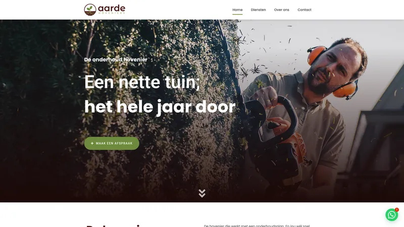 Website van Aarde Hoveniers