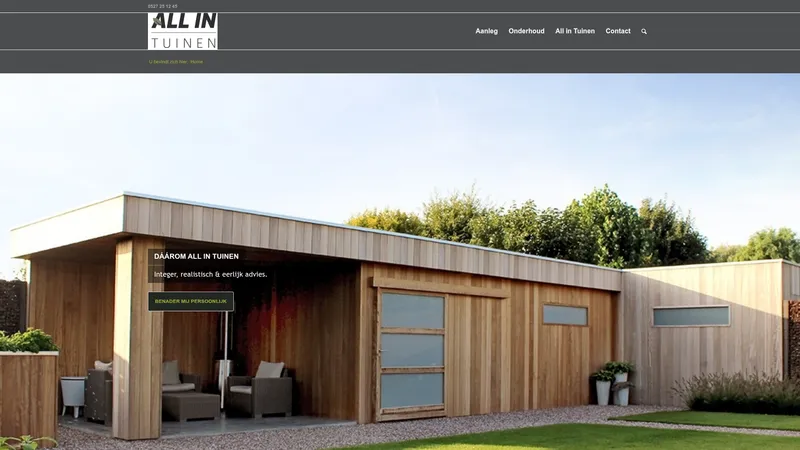 Website van All in Tuinen
