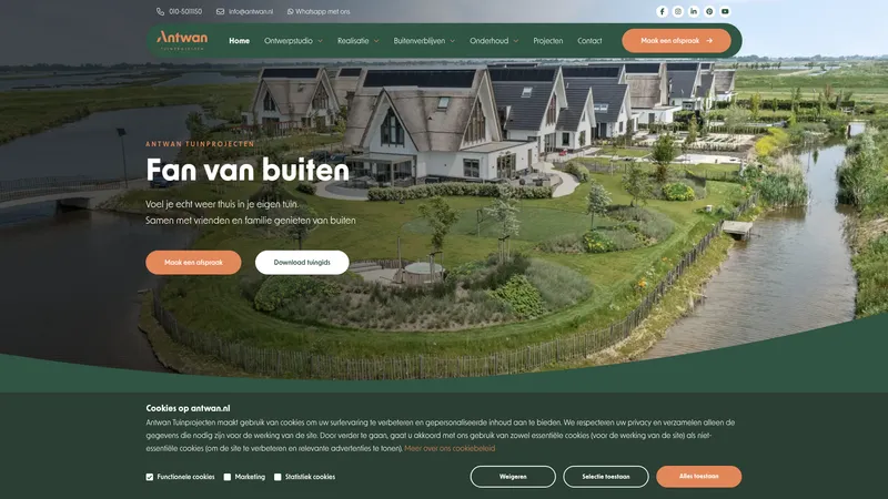 Website van Antwan Tuin Totaal