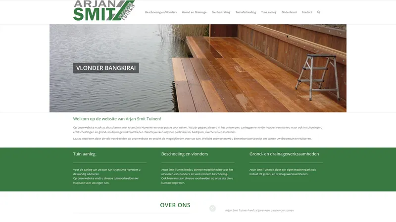 Website van Arjan Smit Tuinen