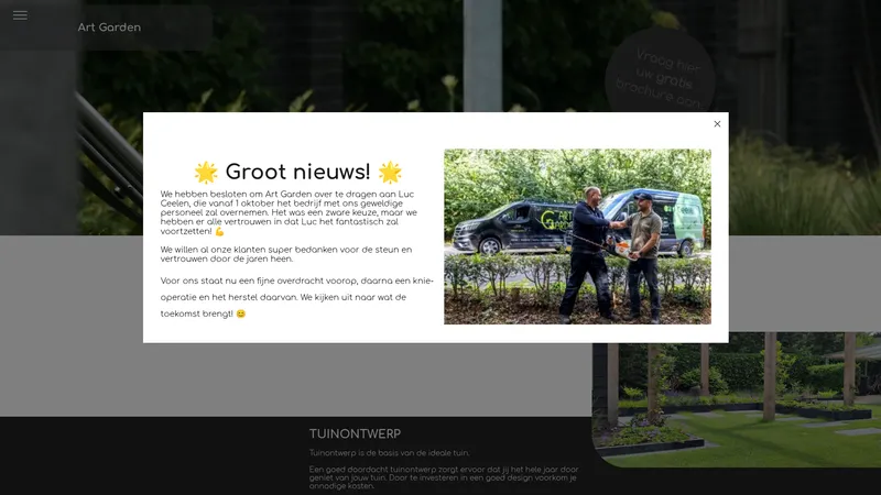 Website van art garden