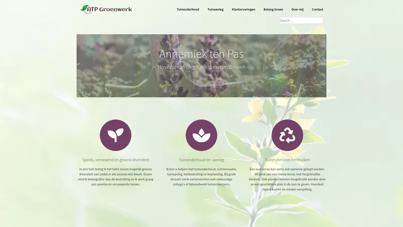 Website van ATP Groenwerk