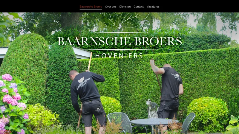 Website van Baarnsche Broers Hoveniers
