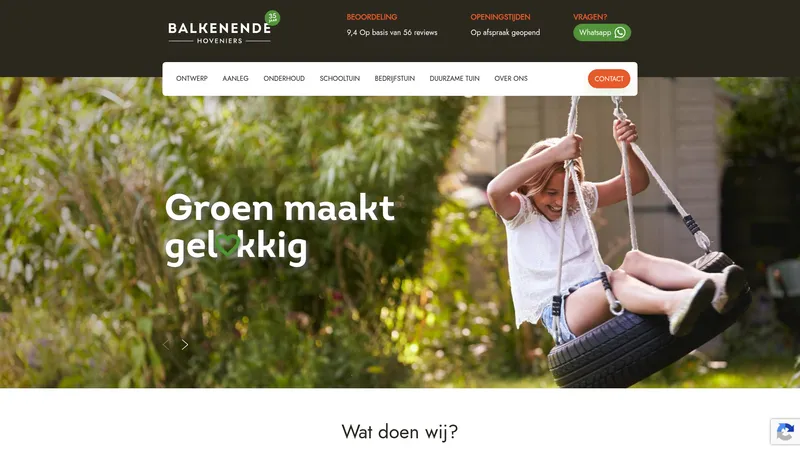 Website van Balkenende Hoveniers