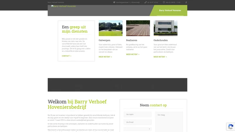 Website van Barry Verhoef Hovenier