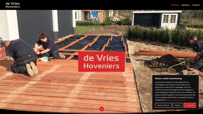 Website van Bart de Vries de Tuinman