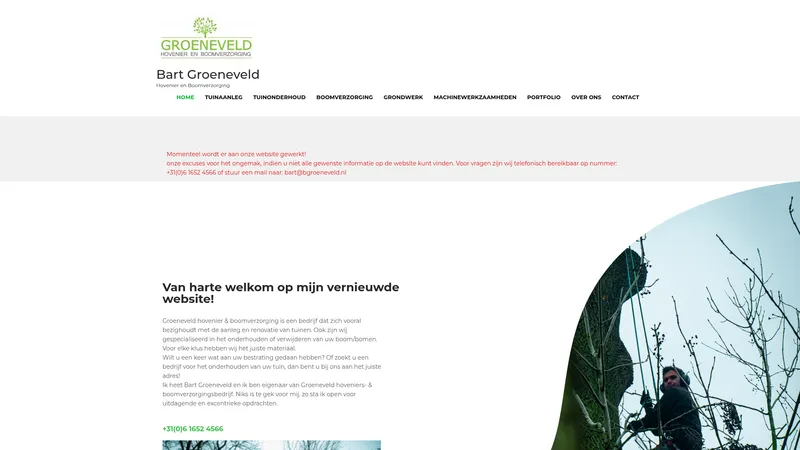 Website van Bart Groeneveld