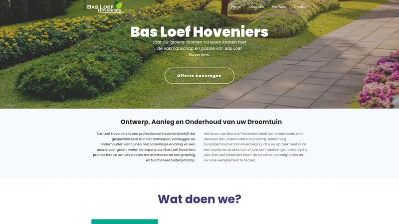 Website van Bas Loef Hoveniers