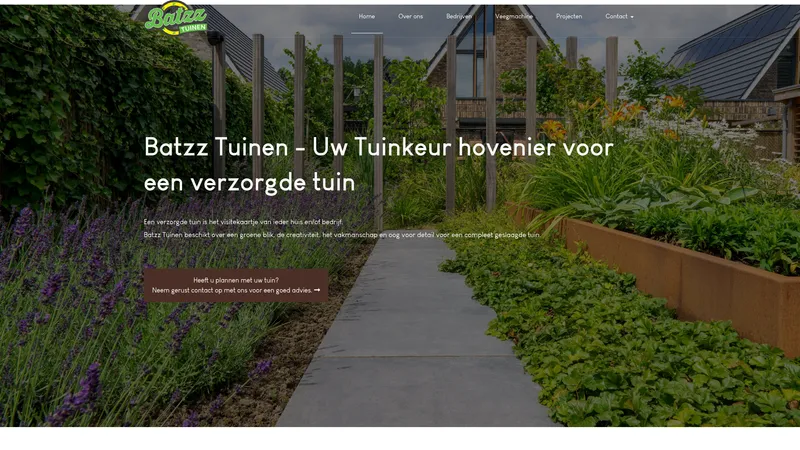 Website van Batzz Tuinen