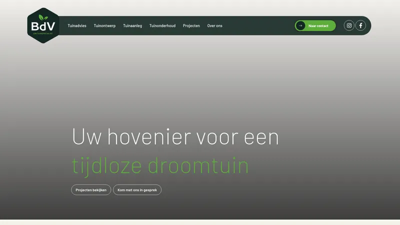 Website van BdV Tuinspecialist