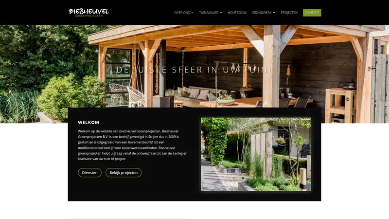 Website van Biesheuvel Groenprojecten