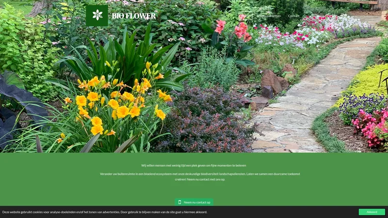 Website van Bio flower