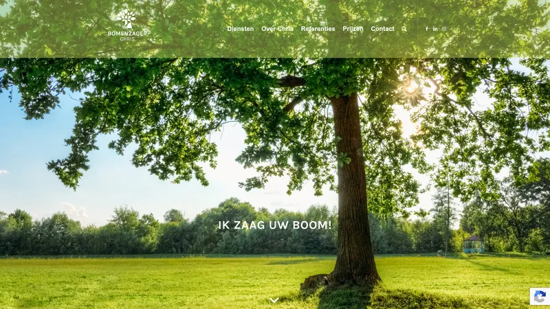 Website van Bomenzager Chris