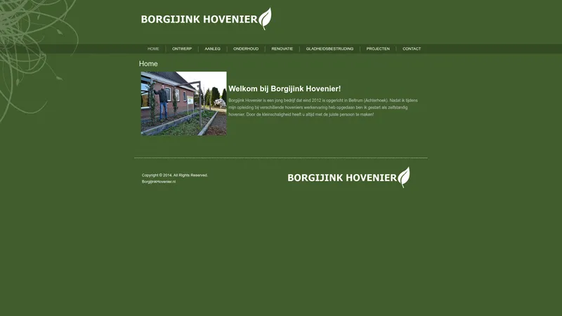 Website van Borgijink Hovenier