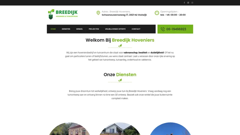 Website van Breedijk Hoveniers