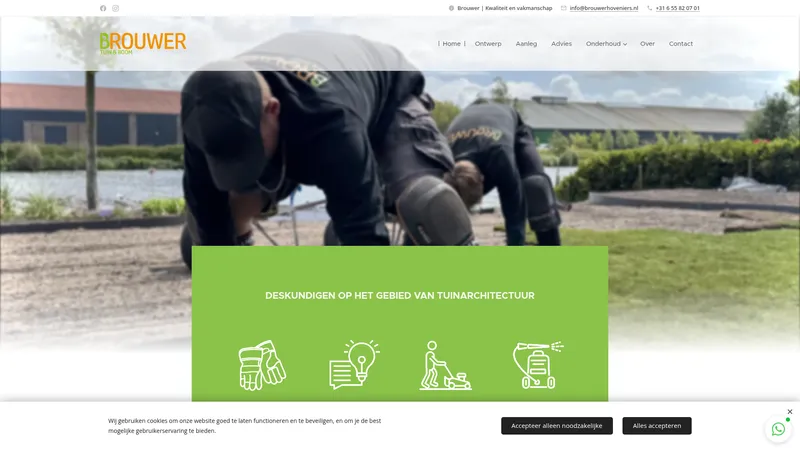 Website van Brouwer Tuin & Boom