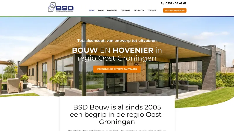 Website van BSD Bouw