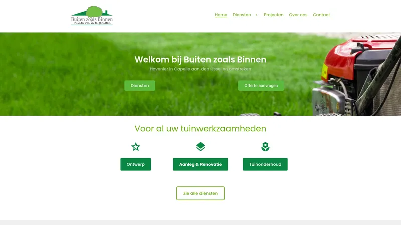 Website van Buiten zoals Binnen B.V
