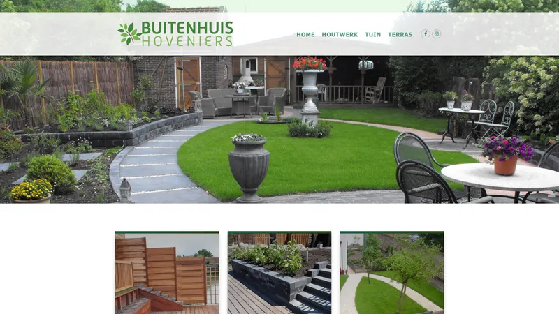 Website van Buitenhuis Hoveniers