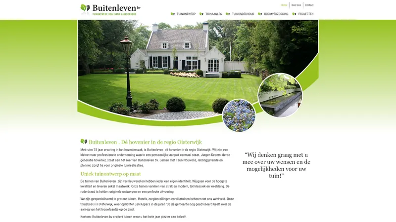 Website van Buitenleven BV