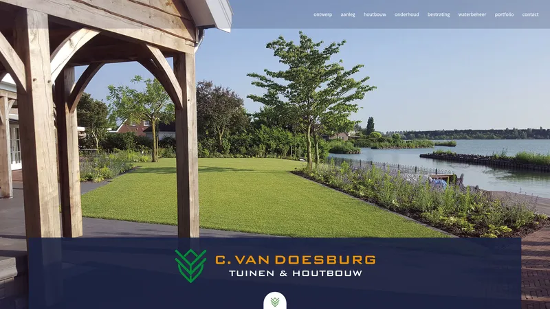 Website van C. van Doesburg Tuinen & Houtbouw