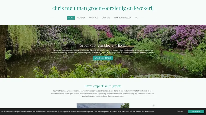 Website van Chris Meulman Groenvoorziening en Kwekerij