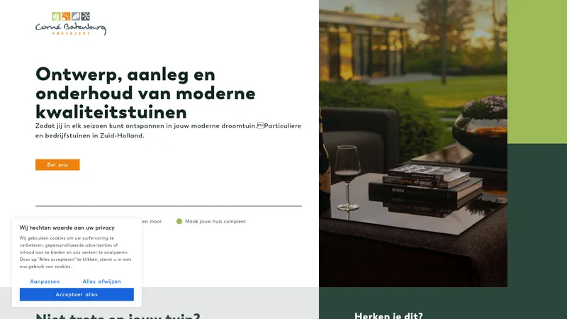 Website van Corné Batenburg Hoveniers