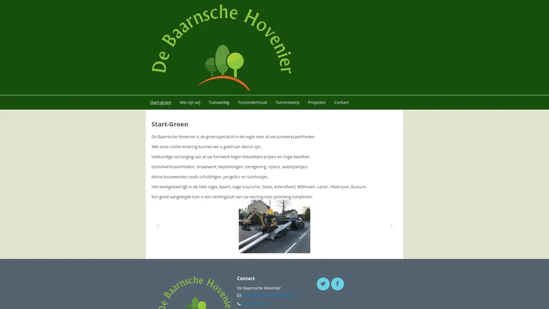 Website van De Baarnsche Hovenier