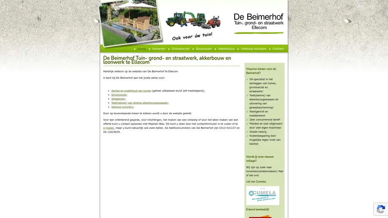 Website van De Beimerhof