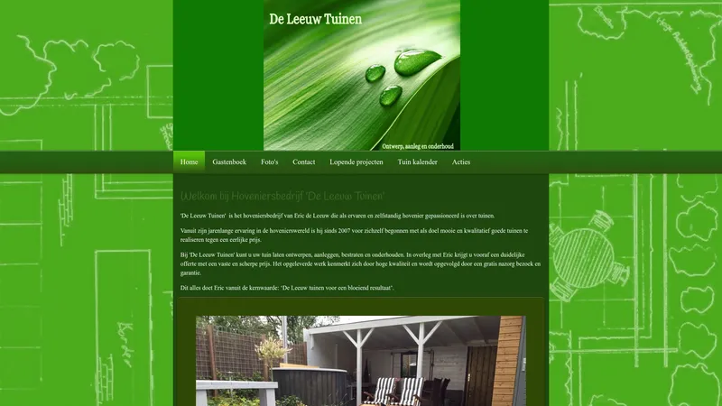 Website van De Leeuw Tuinen