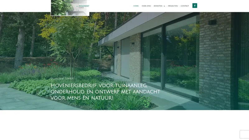 Website van De Mildert Tuinen
