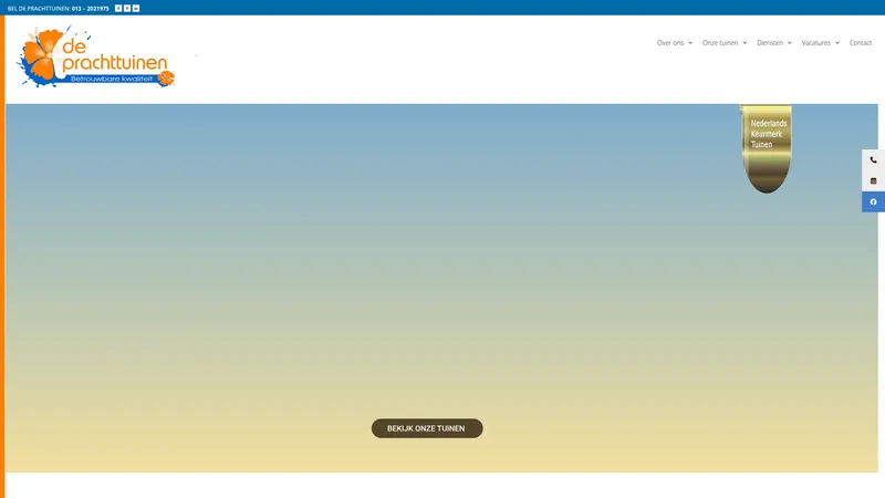 Website van De Prachttuinen