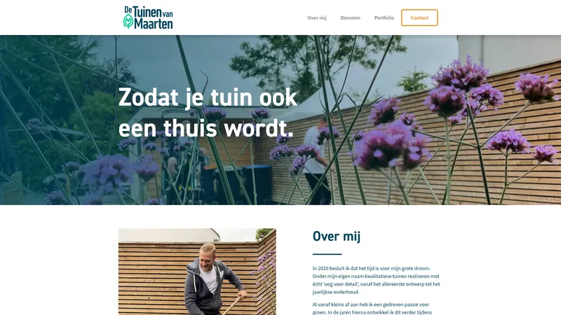 Website van De Tuinen van Maarten
