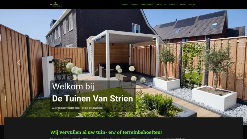 Website van De Tuinen Van Strien