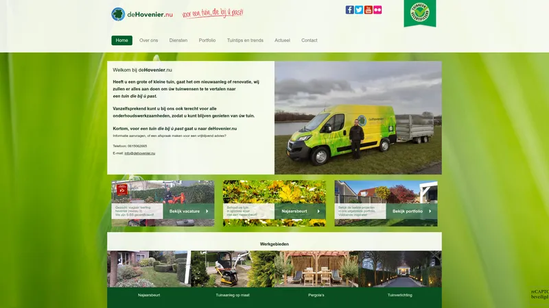 Website van DeHovenier