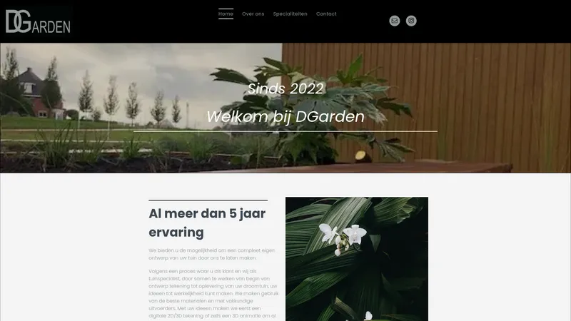 Website van DGarden