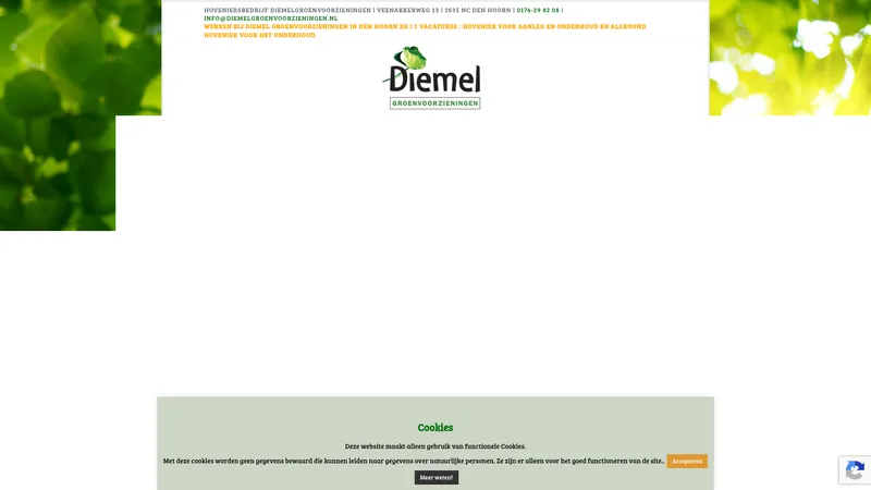 Website van Diemel Groenvoorzieningen