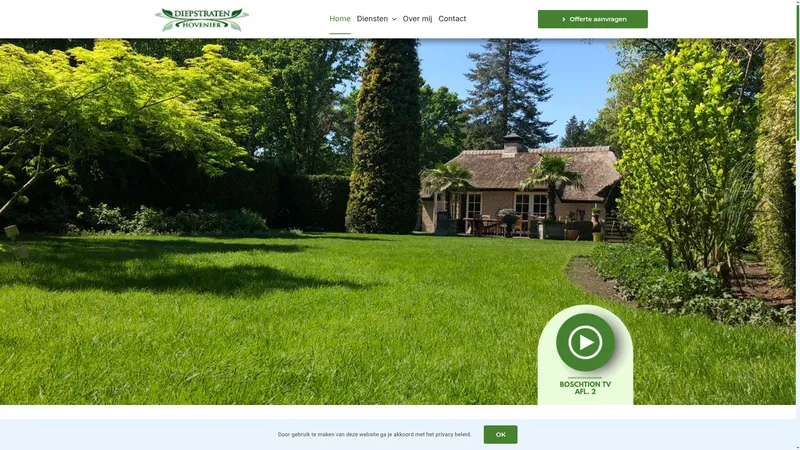 Website van Diepstraten Hoveniers