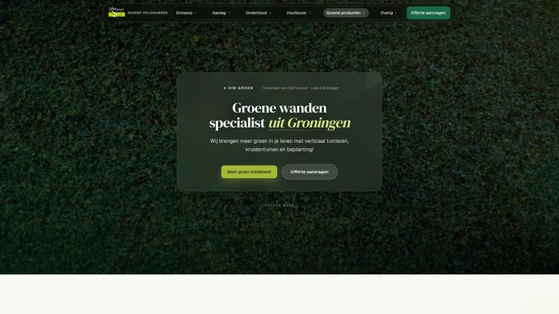 Website van DIM groen