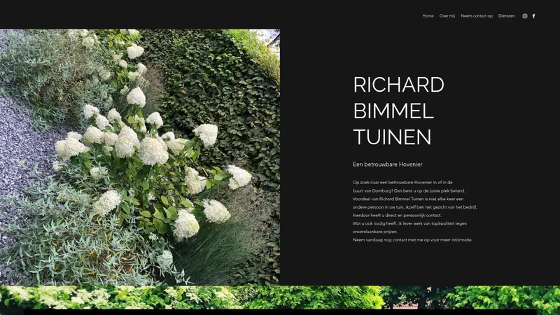 Website van door Richard Bimmel Tuinen