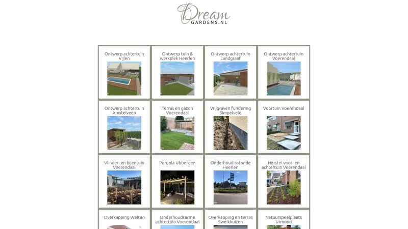 Website van DreamGardens