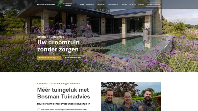 Website van Dutch Quality Gardens