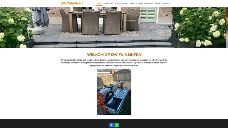 Website van DW Tuin&Infra