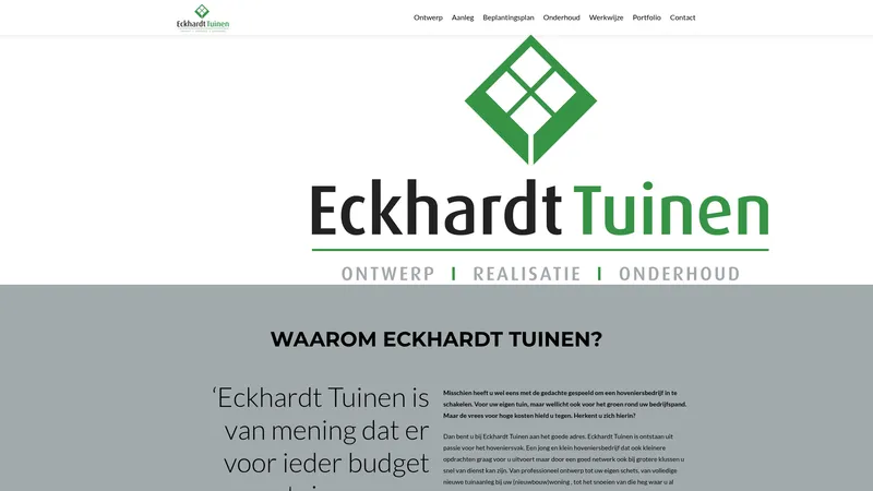 Website van Eckhardttuinen