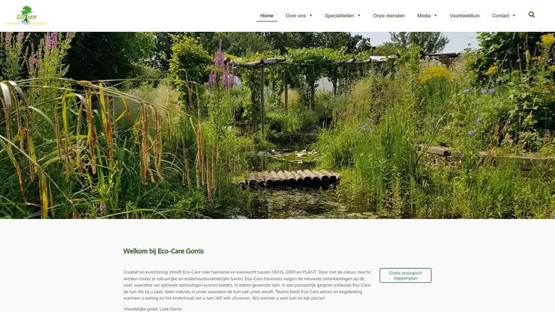 Website van Eco Care Gorris