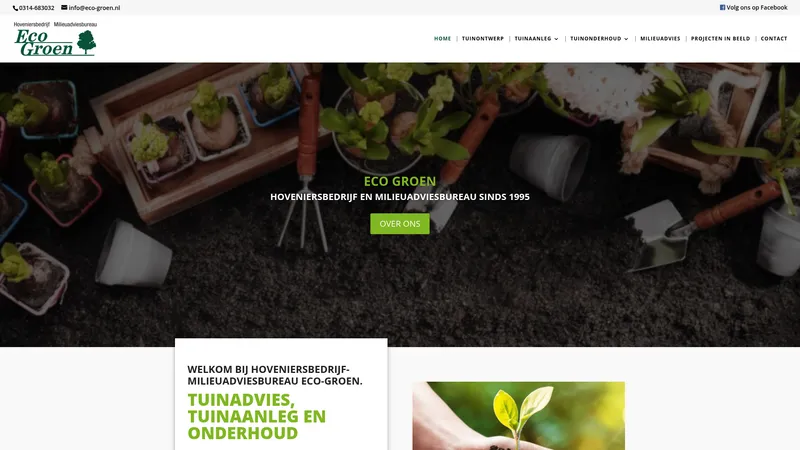 Website van Eco Groen