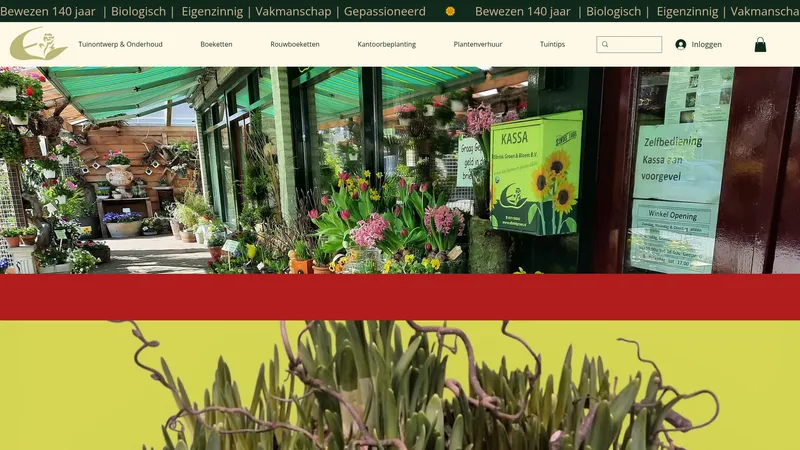 Website van Elbrink Groen & Bloem B.V
