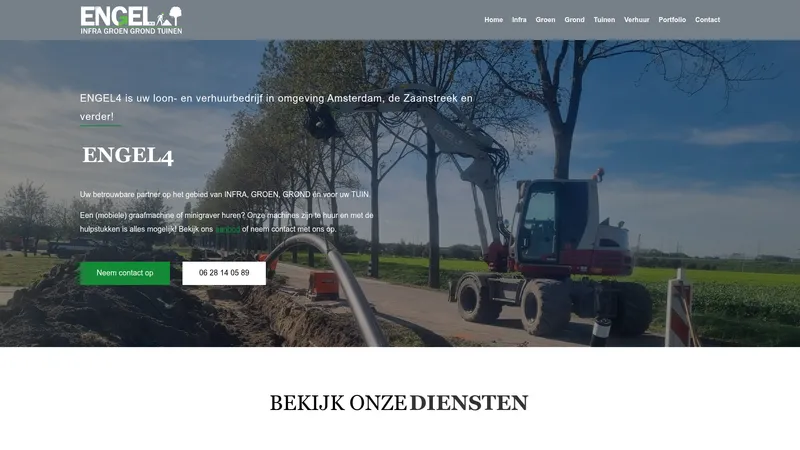 Website van Engel4 N.V