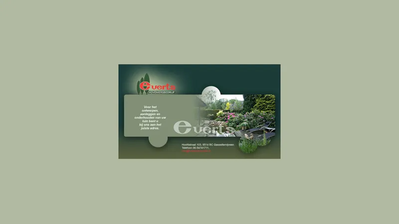 Website van everts HOVENIERSBEDRIJF